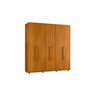 Guarda Roupa Portinari 100% Mdf - 6 Portas de Abrir C/ Amortecimento - 4 Gavetas C/ Corrediças Teles - 4