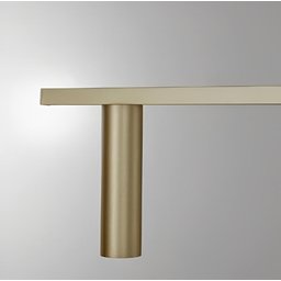 Pendente Moderno Luxo Slim para 7 Mini Dicroicas 1,20m Tubo Horizontal Retangular - Dourado - 3