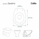 Ver imagem 5 de Assento Sanitario Almofadado Saveiro Pergamon (Bege Claro) para Vaso Celite