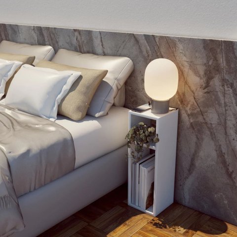Mesa de Cabeceira Cama Solteiro Quarto Sala 60x20x20