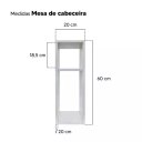 Ver imagem 2 de Mesa de Cabeceira Cama Solteiro Quarto Sala 60x20x20
