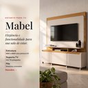 Ver imagem 2 de Estante de TV 70 pol 180cm Mabel Off White/Cinamomo H01 - D’Rossi