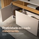 Ver imagem 5 de Estante de TV 70 pol 180cm Mabel Off White/Cinamomo H01 - D’Rossi