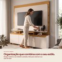 Ver imagem 3 de Estante de TV 70 pol 180cm Mabel Off White/Cinamomo H01 - D’Rossi