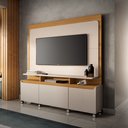 Ver imagem 1 de Estante de TV 70 pol 180cm Mabel Off White/Cinamomo H01 - D’Rossi