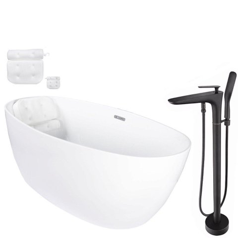Kit Banheira Imersão Freestanding Luxo 1.70m C/mist Preto