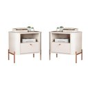 Ver imagem 1 de Jogo de Mesa de Cabeceira Bali Off White Bronze