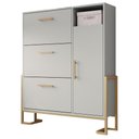 Ver imagem 2 de Sapateira 4 Gavetas P1062 96 Cm Arenas Dourado Pp Milani Store