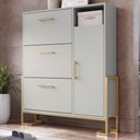 Ver imagem 1 de Sapateira 4 Gavetas P1062 96 Cm Arenas Dourado Pp Milani Store