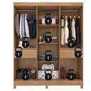 Ver imagem 3 de Guarda Roupa Casal Máua Amêndola Grafito - Demóbile
