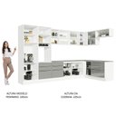 Ver imagem 7 de Armário De Cozinha Completa De Canto 546cm Branco cinza