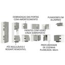 Ver mais imagens de Armário De Cozinha Completa De Canto 546cm Branco cinza