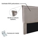 Ver imagem 4 de Cabeceira Casal 140Cm Linho Rústico Veneza