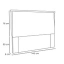 Ver imagem 3 de Cabeceira Casal 140cm Linho Rústico Veneza Bege