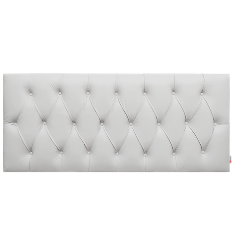 Cabeceira Estofada King Capitonê Luna Corino Branco 195 X 80 cm RBL