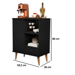 Buffet/aparador Cantinho do Café Tip Top Preto - 6
