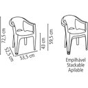 Ver imagem 1 de Cadeira Plastica Monobloco com Bracos Iguape Preta