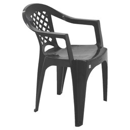 Cadeira Plastica Monobloco com Bracos Iguape Preta - 2