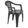 Cadeira Plastica Monobloco com Bracos Iguape Preta - 2