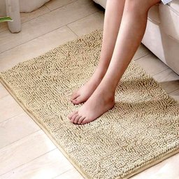 Tapete De Banheiro Piso Saída de Box Antiderrapante Bolinha - Bege - 5
