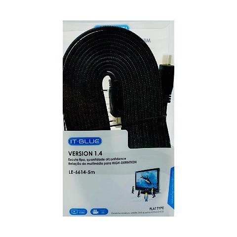 Cabo Hdmi 1.4 5metros Ultra Hd It-blue