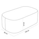 Ver imagem 7 de Cabeceira Cama Box Solteiro 100cm Lanna com Puff Recamier Doha W01 Linho Palha - Lyam Decor