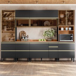Cozinha Completa 310cm X 218,5cm Aéreo Rft Pnl e Crt 6 Peças Proença - 1