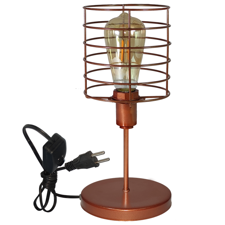 Luminária Mesa Abajur Mini Aramado Chochin Cobre P/decorar