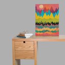 Ver imagem 2 de Quadro Decorativo Abstrato - Montanhas Geométricas Colorido