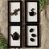 Quadros decorativos café padaria cozinha copa moldura relevo:Preto e branco - 1