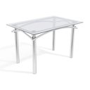 Ver imagem 1 de Mesa P/ Cozinha Elba C/ Tampo de Vidro 120cm Cromada - Kappesberg