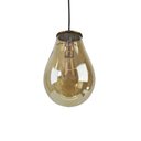 Ver imagem 1 de Pendente Metal Bronze Vidro Âmbar 1e27 28cm