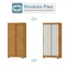 Guarda-roupa Solteiro Antares 2 Portas 2 Gavetas Flex Marrocos/off White - Mx Móveis - 5