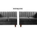 Ver imagem 4 de Sofá 4 Lugares Decoração Retrô Clássico Realeza Chesterfield Cinza