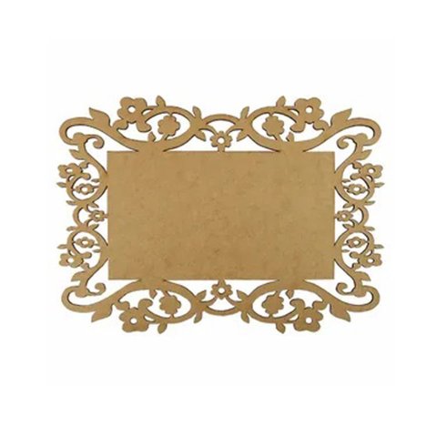 Kit com 3 Molduras em Mdf Retangular Lisa Margaridas Tamanho:40x29cm Cod:kitplm015