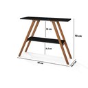 Ver imagem 2 de Aparador Cantinho Cafe Preto Mesa Estreita Cafeteira Xicaras