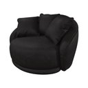 Ver mais imagens de Poltrona Giratória 122cm Mercy Courino Preto - Sallar Home