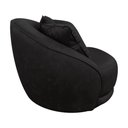 Ver imagem 6 de Poltrona Giratória 122cm Mercy Courino Preto - Sallar Home