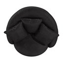 Ver imagem 4 de Poltrona Giratória 122cm Mercy Courino Preto - Sallar Home
