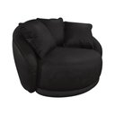Ver imagem 7 de Poltrona Giratória 122cm Mercy Courino Preto - Sallar Home