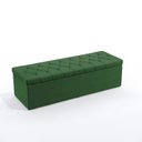 Ver imagem 3 de Kit Cabeceira Estofada Para Cama Box Rana 195 Para Cama King e Calçadeira Sagitarius Sued Verde Arad