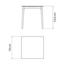 Ver imagem 2 de Mesa Diana Areia Tramontina 70cm em Polipropileno com Pernas de Madeira