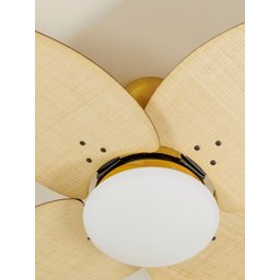 Ventilador Teto Dourado Winds 4 Pás Palha Turbo Ventax 220v - 2