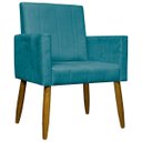 Ver imagem 4 de Kit 8 Poltronas Decorativas para Sala Mari Suede Cores Pé Palito Castanho