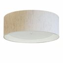 Ver imagem 1 de Plafon para Sala de Jantar Cilíndrico Sj-3008 Cúpula Cor Linho Bege Branco