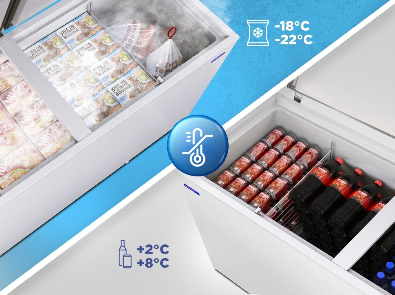 Freezer Horizontal Dupla Ação Da550 Metalfrio - 546 Litros - 220v ...