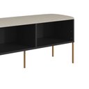 Ver imagem 6 de Conjunto Sapateira Banco Estofada e Prateleira - Pé Metal Oslo Artesano | Hanover/dourado