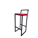 Ver imagem 1 de Banqueta Alta Confort com Assento Estofado Don Castro Decor Vermelho