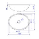 Ver imagem 4 de Cuba de Embutir Deca 48x37 Oval Branco Gelo + Válvula + Sifão