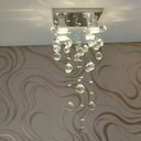 Ver imagem 3 de Lustre de Cristal para Sala de Jantar e Estar:110v/220v (bivolt)/espelhado/70cm